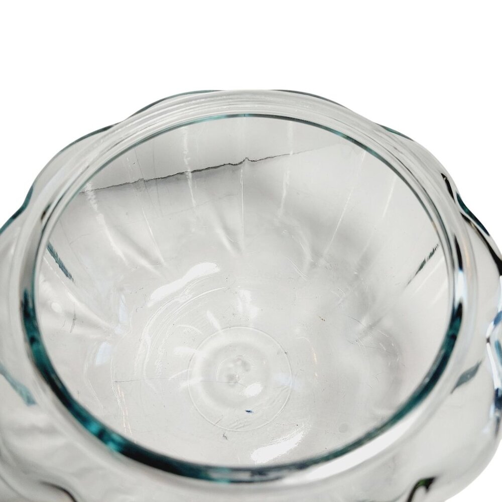 Vintage Anchor Hocking Cookie or Candy Jar Clear Glass Pumpkin Shaped with Lid - Picture 5 of 8
